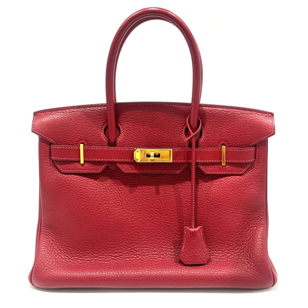 Hermes Birkin 30 Togo Red Handbag □I Stamp HERMES